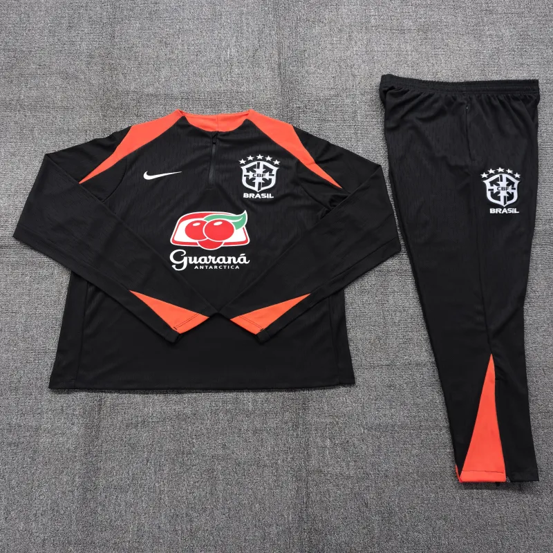 Brazil 2025/26 Kids Sports Set Black