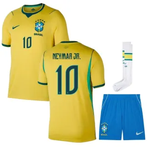 Brazil NEYMAR JR 2026/27 Home Kids Kit Yellow