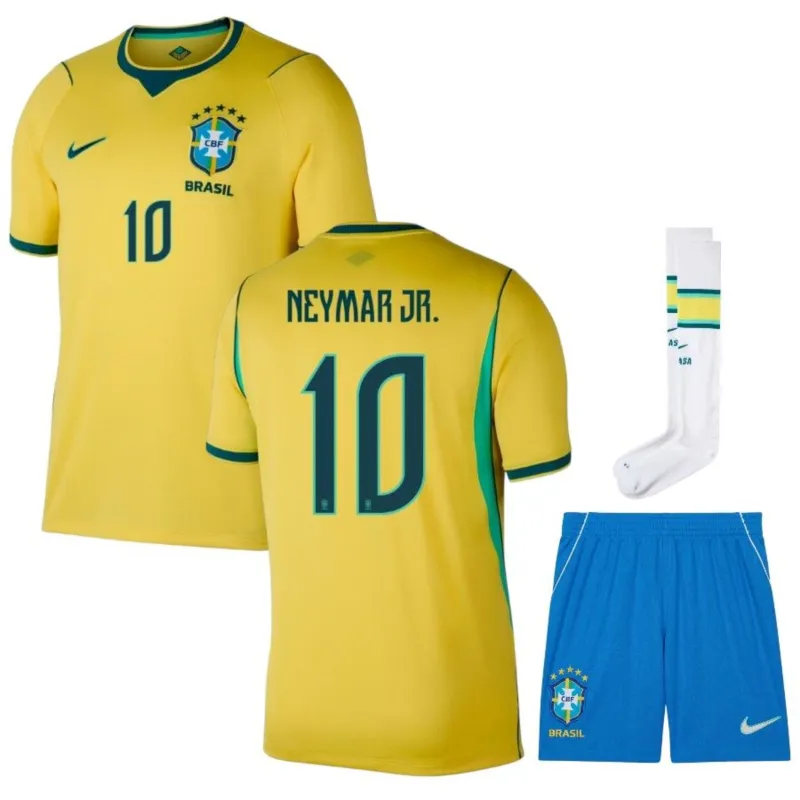 Brésil NEYMAR JR 2026/27 Maillot Domicile Enfant Jaune