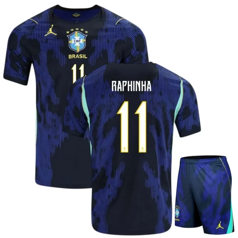 Kit Enfant Extérieur Brésil RAPHINHA 2026/27 Bleu