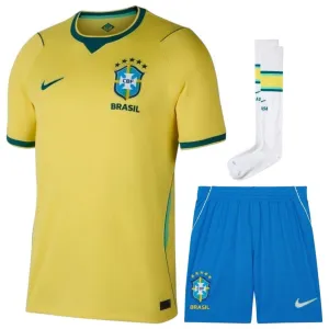 Brazil 2026/27 kids home jersey set yellow