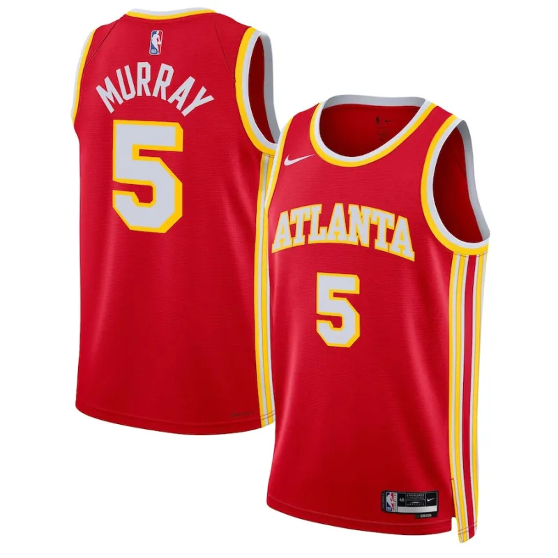 Dejounte Murray, Atlanta Hawks Unisex Swingman Jersey - Icon Edition - Red