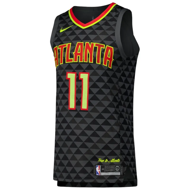 Trae Young, Maillot de joueur des Atlanta Hawks - Édition Icône - Noir