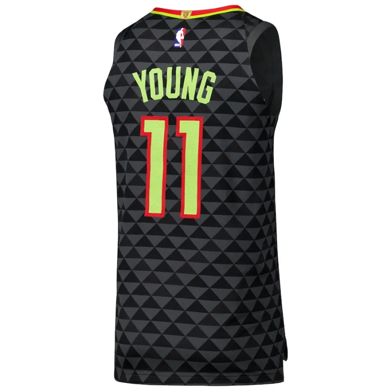 Trae Young, Maillot de joueur des Atlanta Hawks - Édition Icône - Noir