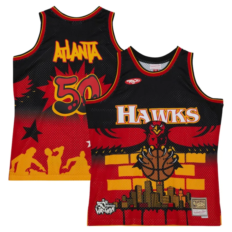 Atlanta Hawks Mitchell & Ness x Tats Cru HWC Fashion Trikot