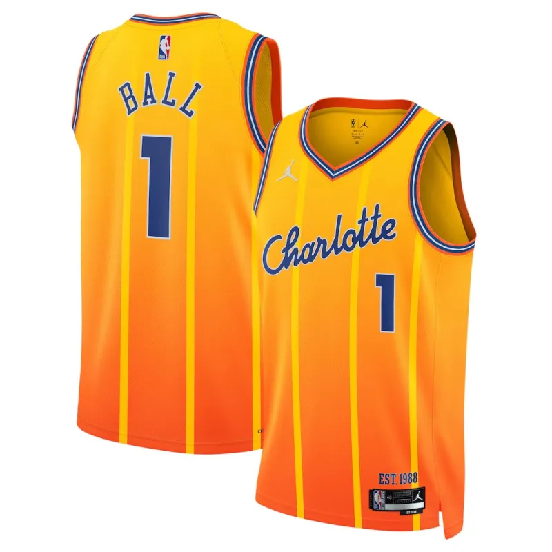 Charlotte Hornets LaMelo Ball 2025/26 Camiseta Swingman - Edición Ciudad - Naranja