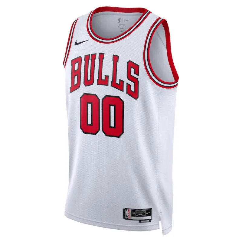 Camiseta personalizada Swingman unisex de los Chicago Bulls - Edición Asociación - Blanco