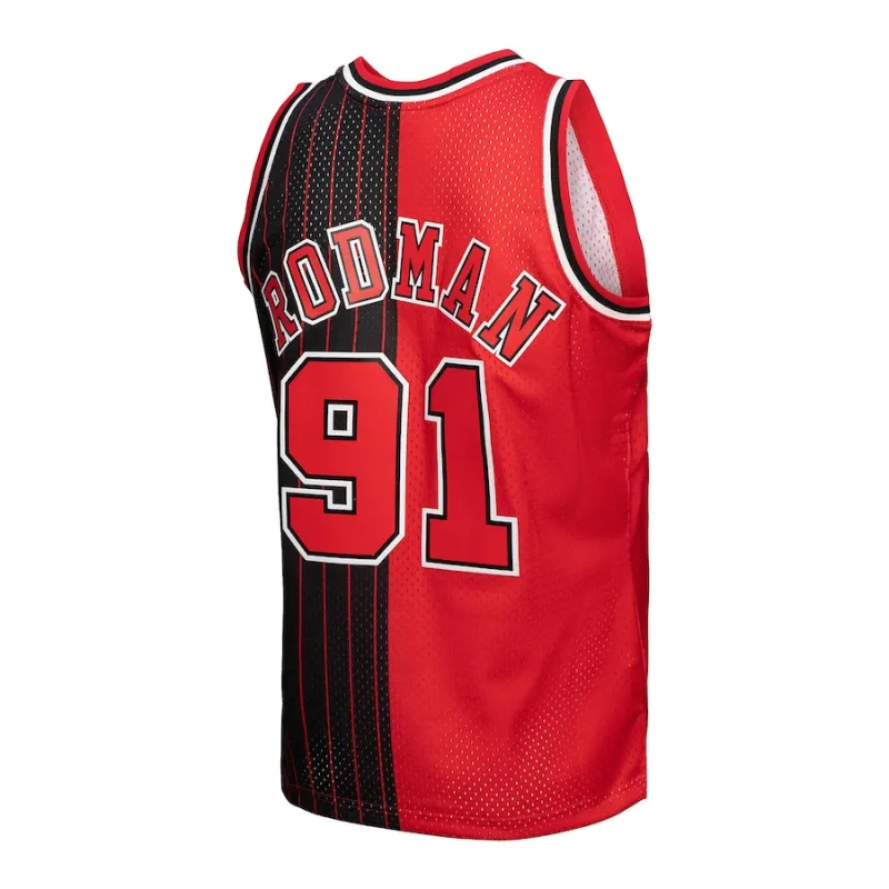 Dennis Rodman Chicago Bulls Mitchell & Ness Big & Tall Hardwood Classics 1995/96 Split Swingman Trikot