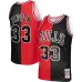 Scottie Pippen Maglia Swingman Split Hardwood Classics 1997/98 dei Chicago Bulls Mitchell & Ness - Rosso/Nero