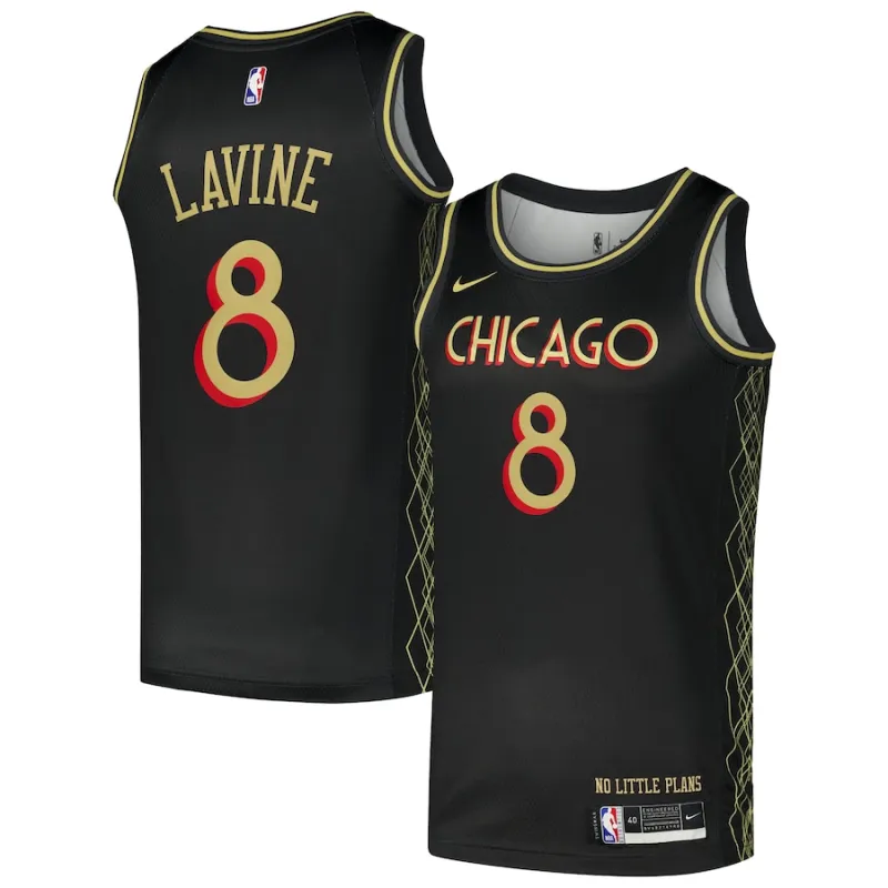 Zach LaVine Chicago Bulls Nike Swingman-Spieler-Jersey - City Edition - Schwarz