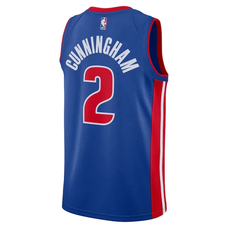 Cade Cunningham, Maillot Swingman unisexe des Detroit Pistons - Édition Icône - Bleu
