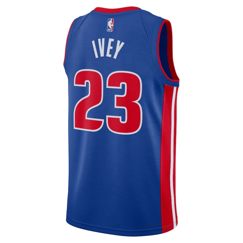 Maillot Jaden Ivey Detroit Pistons unisexe NBA Draft 2022 1er tour Icon Edition