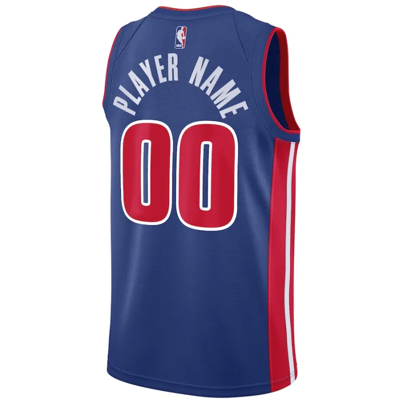 Detroit Pistons Swingman Custom Jersey - Icon Edition - Blue