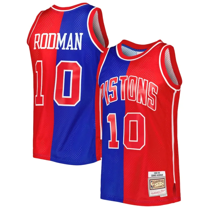 Dennis Rodman Detroit Pistons Mitchell & Ness Hardwood Classics 1988/89 Split Swingman Trikot