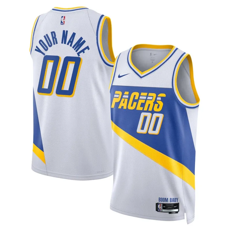 Indiana Pacers 2025/26 Maglia Unisex Edizione Città - Bianco