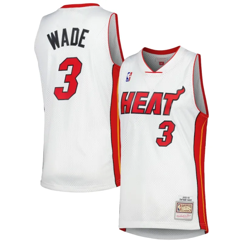 Dwyane Wade, Maglia Swingman dell'edizione classica 2005/06 dei Miami Heat di Mitchell & Ness - Bianco