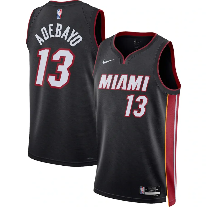Bam Adebayo, Miami Heat Unisex Swingman-Trikot - Icon-Edition - Schwarz