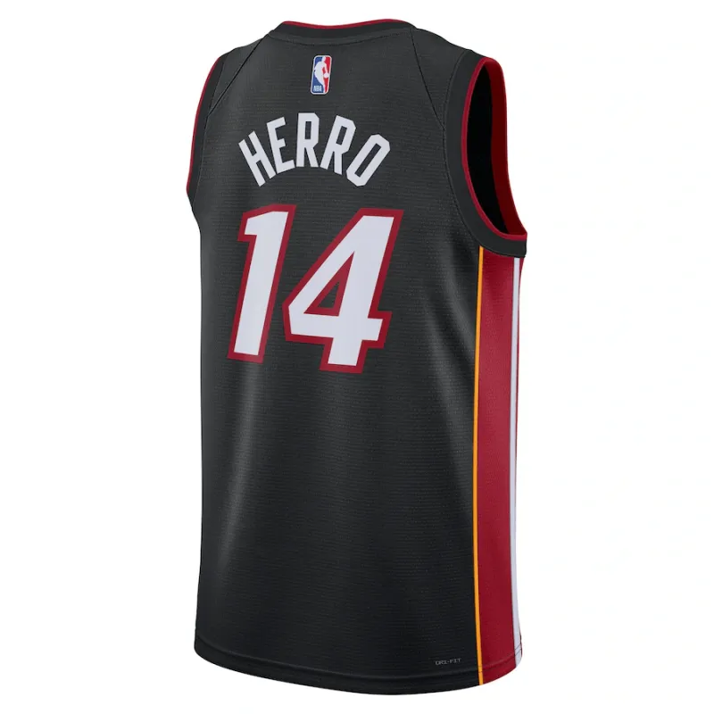 Tyler Herro, Maillot Swingman Unisexe des Miami Heat - Édition Icône - Noir