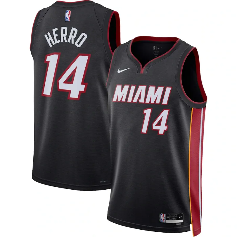 Tyler Herro, Maillot Swingman Unisexe des Miami Heat - Édition Icône - Noir