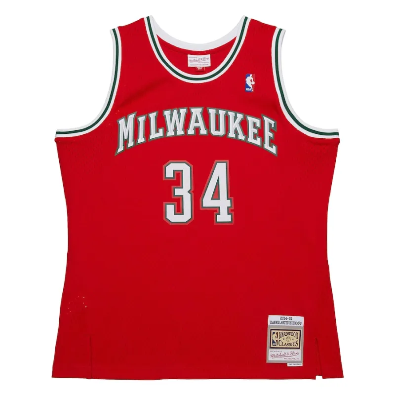 Giannis Antetokounmpo Bucks Mitchell & Ness 2014-15 HWC Retro Jersey