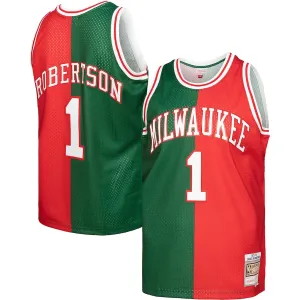 Oscar Robertson Milwaukee Bucks Mitchell & Ness Hardwood Classics 1971/72 Split Swingman Jersey