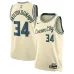 Milwaukee Bucks Giannis Antetokounmpo 2025/26 Jersey - City Edition - Cream