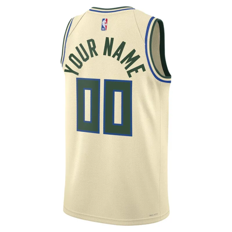 Milwaukee Bucks 2025/26 Camiseta Swingman Unisex - Edición Ciudad - Crema