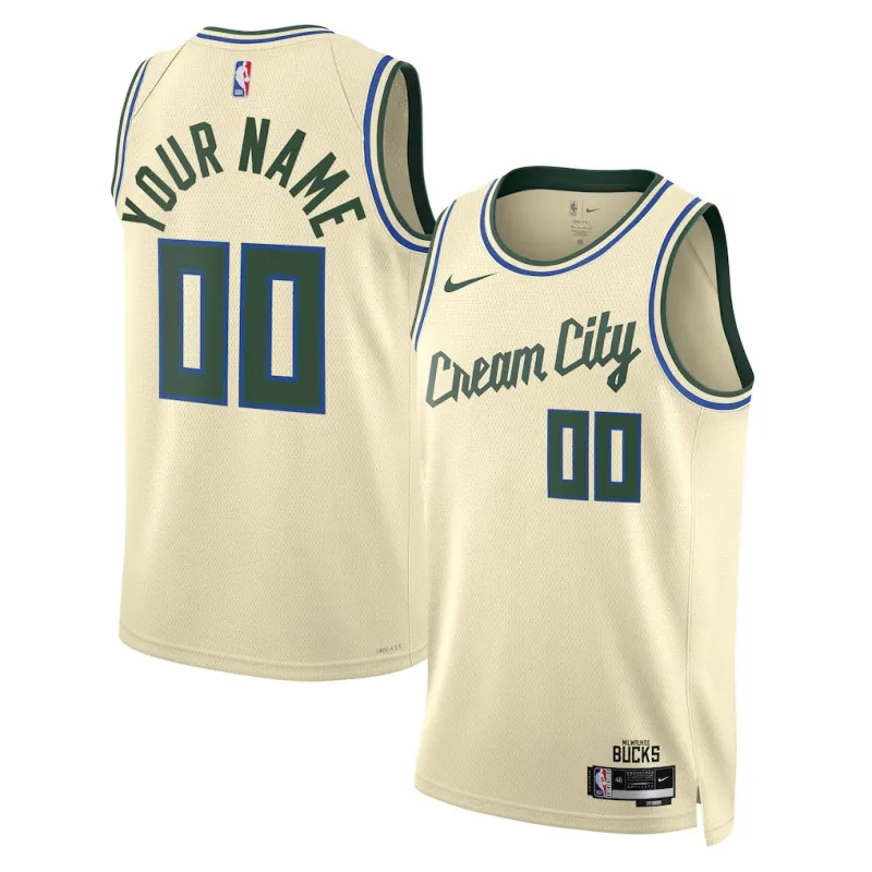 Milwaukee Bucks 2025/26 Camiseta Swingman Unisex - Edición Ciudad - Crema