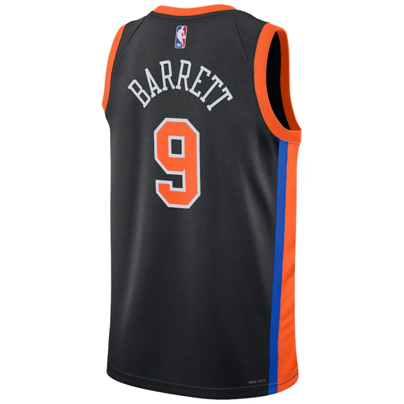 RJ Barrett New York Knicks 2022/23 City Edition Unisex Swingman Jersey Black
