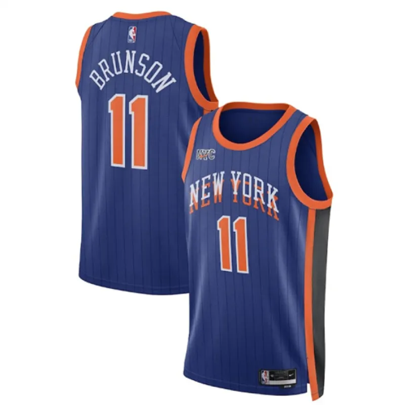 La maglia di Jalen Brunson, New York Knicks, 2023/2024 - Edizione Città, Blu