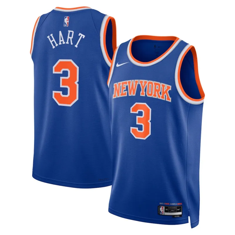 New York Knicks Josh Hart Swingman Jersey - Icon Edition - Blue