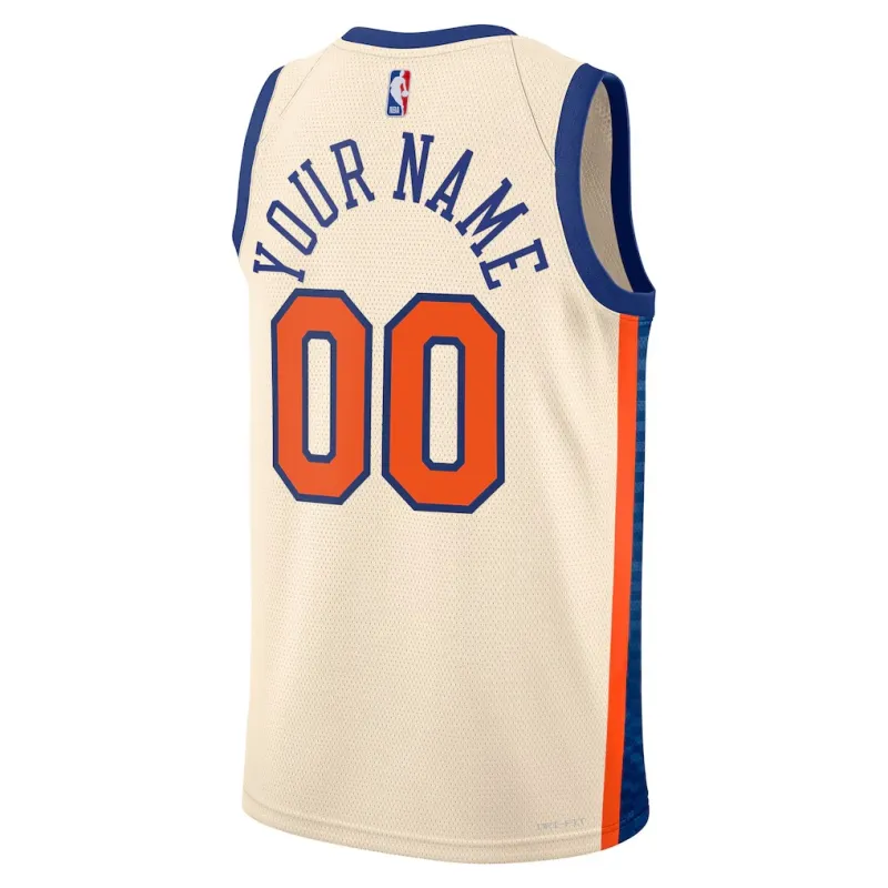 New York Knicks 2025/26 Maillot Swingman Édition Ville Unisexe - Crème