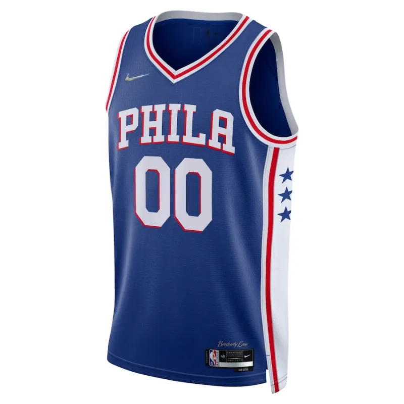 Philadelphia 76ers Maillot personnalisé Diamond Swingman 2021/2022 - Édition icône - Bleu royal