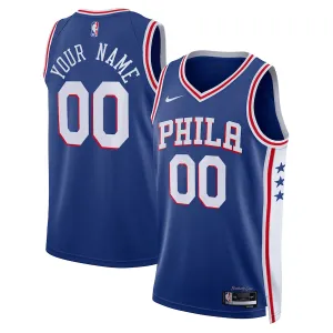 Philadelphia 76ers Unisex 2022/23 Season Swingman Custom Jersey Royal Edition - Icon Edition - Blue