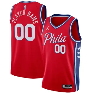 Philadelphia 76ers Jordan Brand Swingman Angepasstes Jersey - Statement-Edition - Rot