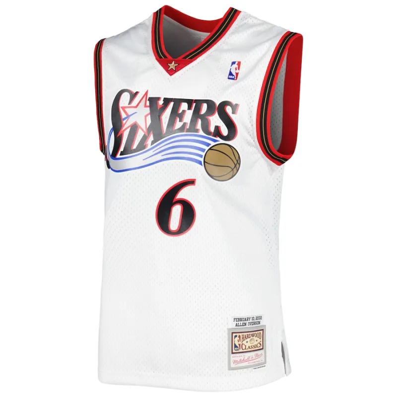 Allen Iverson Philadelphia 76ers Mitchell & Ness Camiseta Swingman de la Edición Clásica 2001/2002 - Blanco