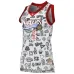Allen Iverson Philadelphia 76ers Mitchell & Ness Damen 2000 Doodle Swingman Jersey - Weiß