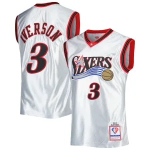 Maillot 75e anniversaire Hardwood Classics Mitchell & Ness Philadelphia 76ers Allen Iverson 2000/01