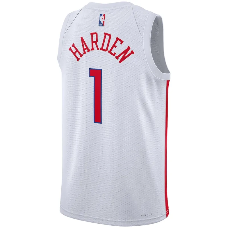 James Harden Philadelphia 76ers Maillot Swingman de la Saison 2022/23 Unisexe - Édition Ville - Blanc