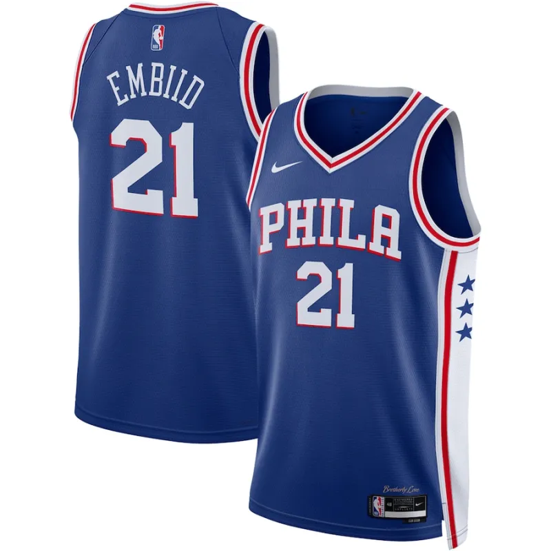Joel Embiid Philadelphia 76ers Unisex Swingman Jersey - Icon Edition - Königblau