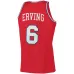 Julius Erving Philadelphia 76ers Mitchell & Ness Women's 1982/83 Classic Hardwood Classics Jersey - Red