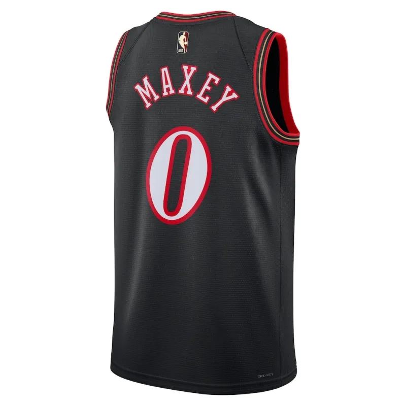 Philadelphia 76ers Tyrese Maxey Swingman Trikot - Classic Edition - Schwarz