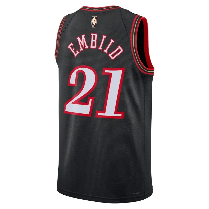 Philadelphia 76ers Camiseta Swingman Joel Embiid - Edición Clásica - Negra