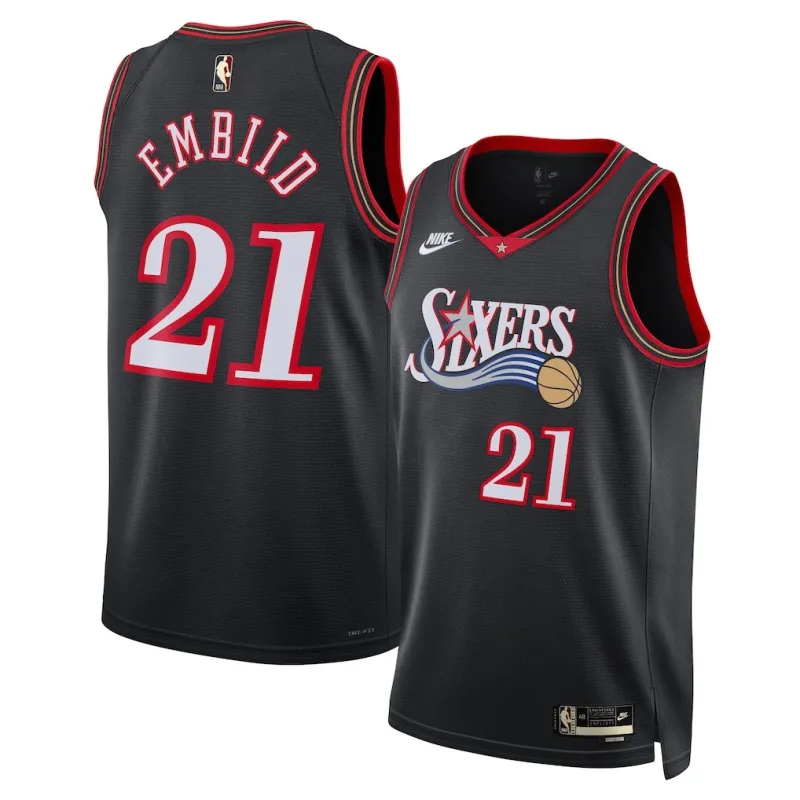 Philadelphia 76ers Camiseta Swingman Joel Embiid - Edición Clásica - Negra