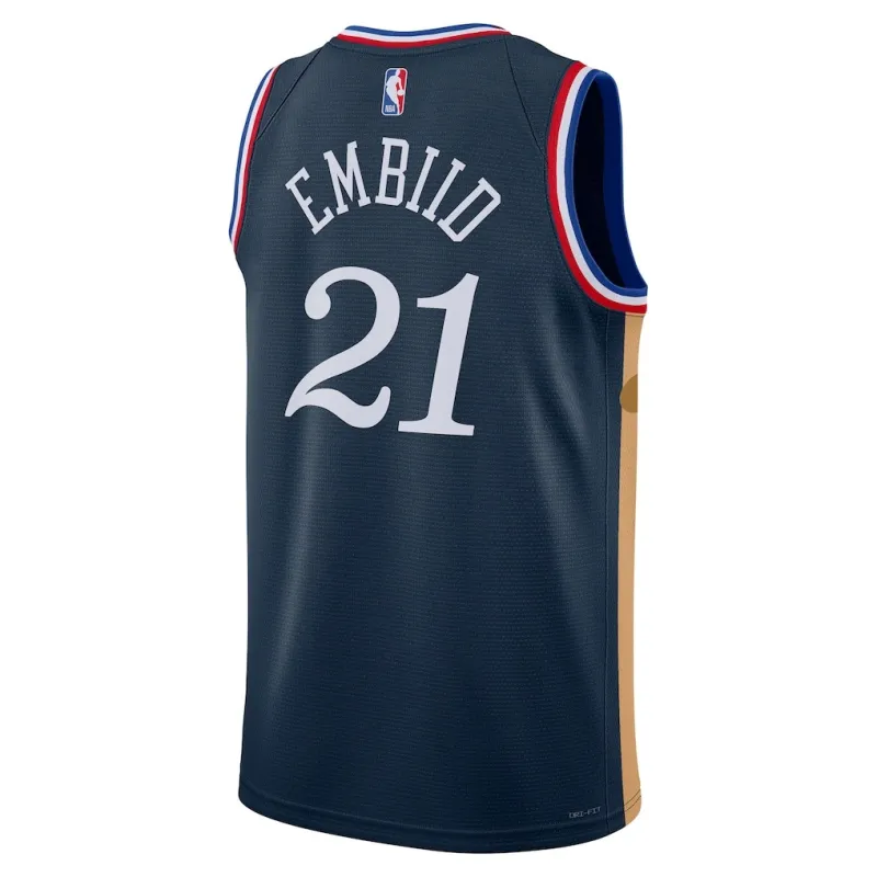 Philadelphia 76ers Joel Embiid 2025/26 Swingman Jersey - City Edition - Blue