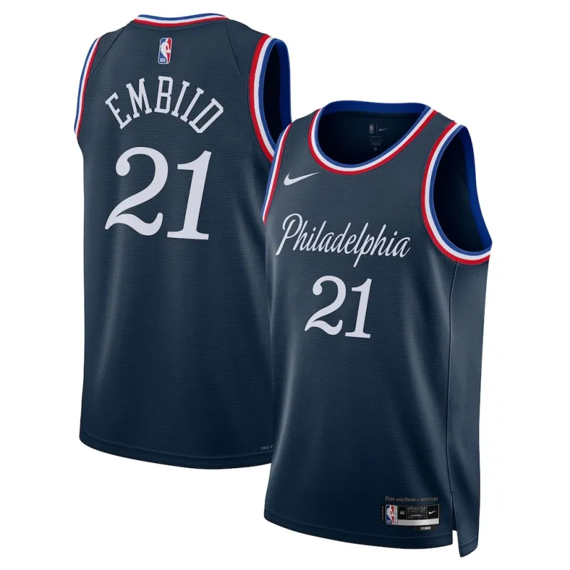 Philadelphia 76ers Joel Embiid 2025/26 Swingman Jersey - City Edition - Blue