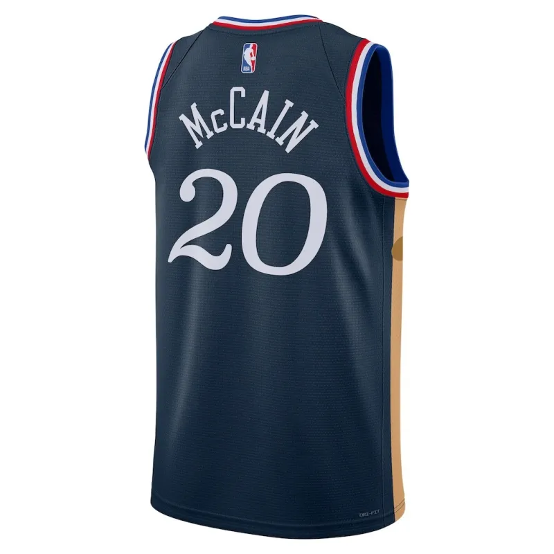 Philadelphia 76ers Jared McCain 2025/26 Swingman Jersey - City Edition - Blue