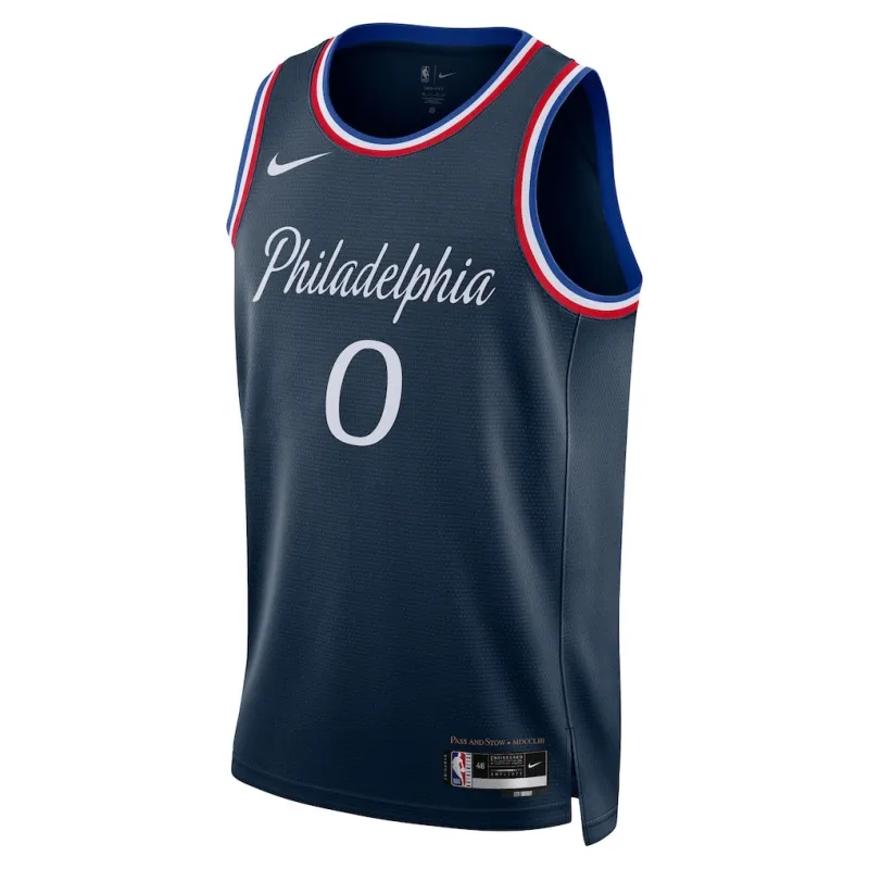 Philadelphia 76ers Tyrese Maxey 2025/26 Swingman Jersey - City Edition - Blue