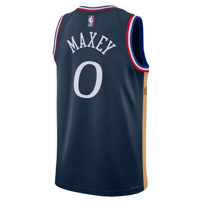 Philadelphia 76ers Tyrese Maxey 2025/26 Swingman Jersey - City Edition - Blue