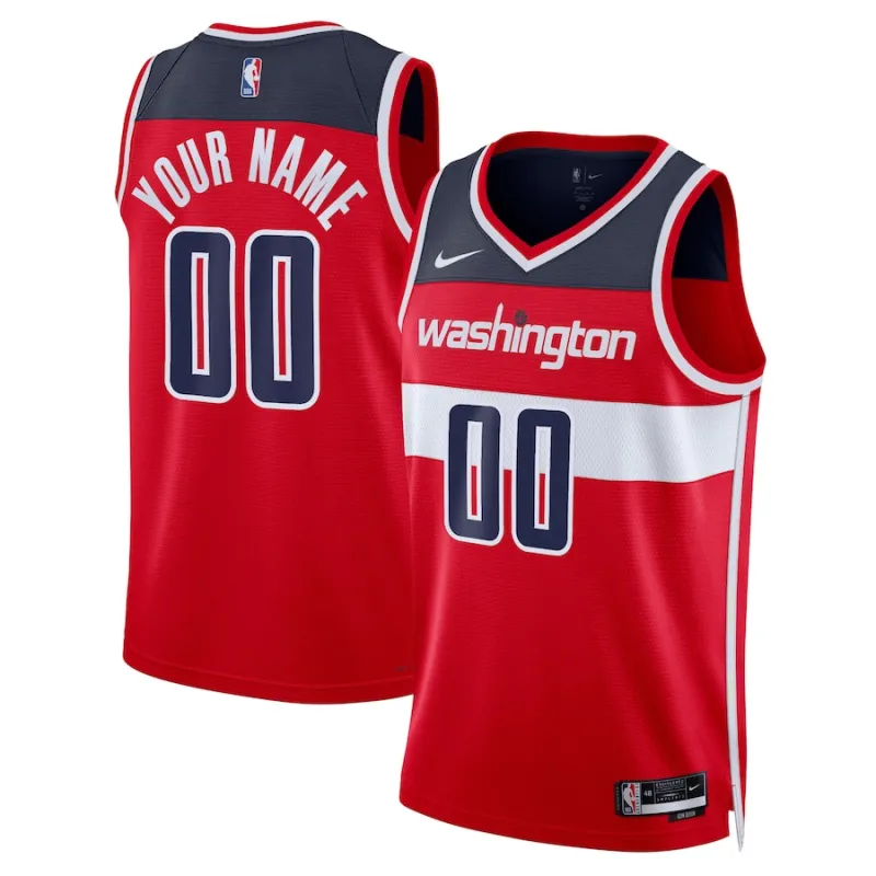 Washington Wizards Unisex Swingman Customized Jersey - Icon Edition - Red